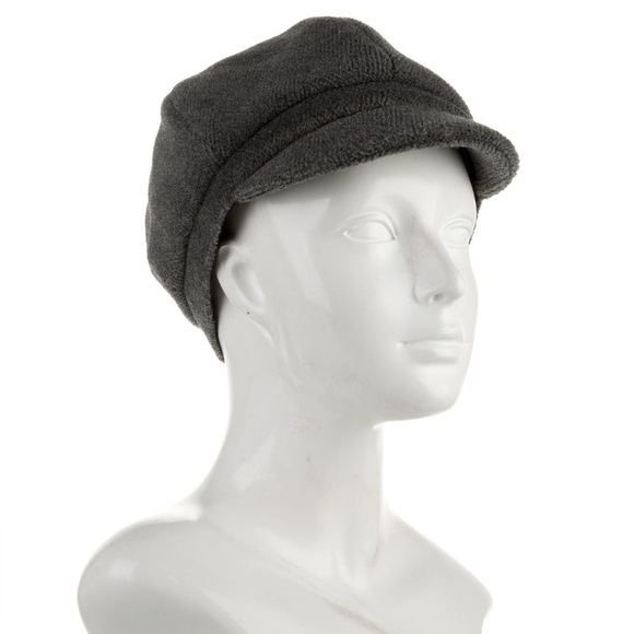 Burberry Womens Small Gray Wool Newsboy Cap Winter Hat Plaid Lining Grey 21.5” - Picture 7 of 7